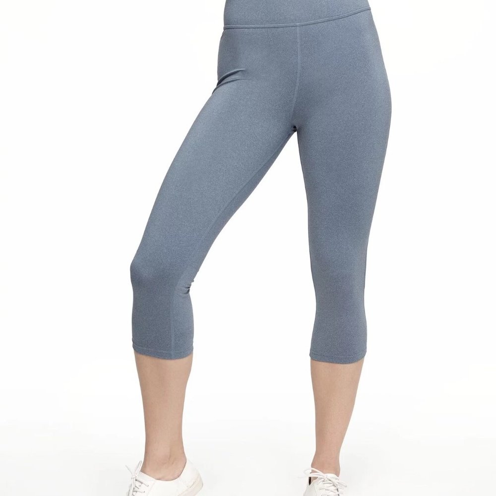 Adore Me Walkpop Haley Heathered Crop Legging in Blue